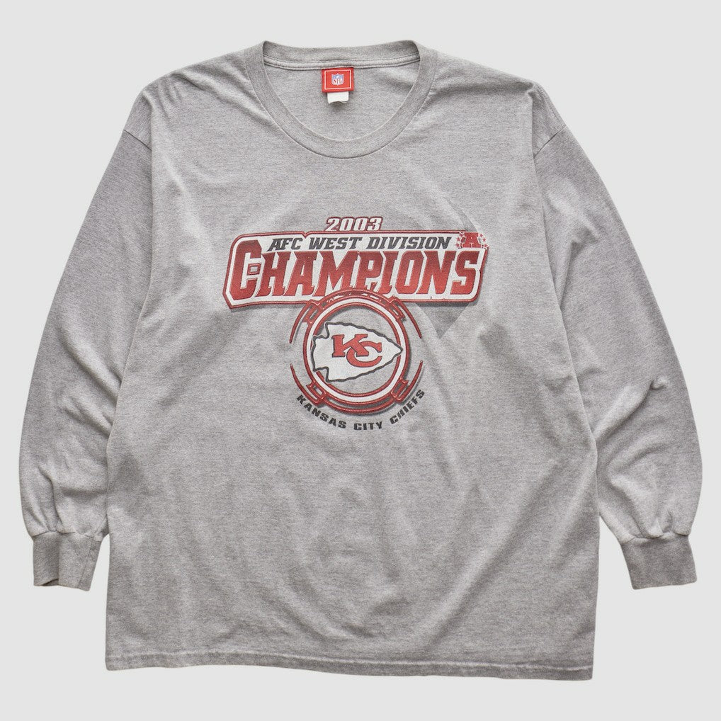 Kansas City Chiefs NFL 2003 Long Sleeve T-shirt - Heather Gray Vintage - Fanatics
