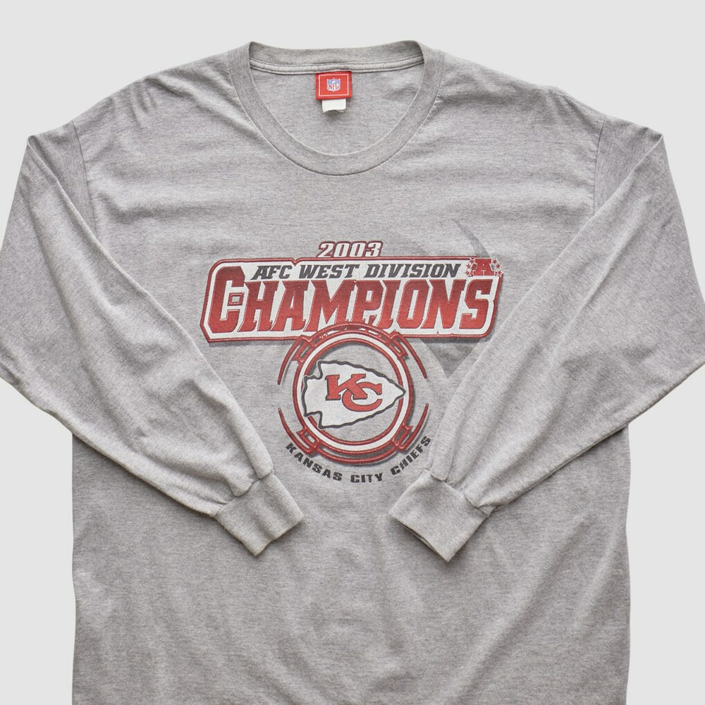 Kansas City Chiefs NFL 2003 Long Sleeve T-shirt - Heather Gray Vintage - Fanatics