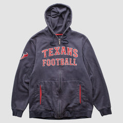 Houston Texans Reebok 2010s Hooded Full Zip Sweatshirt - Navy Vintage - Fanatics