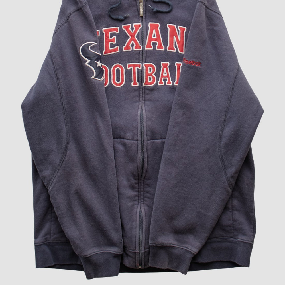Houston Texans Reebok 2010s Hooded Full Zip Sweatshirt - Navy Vintage - Fanatics