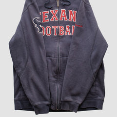Houston Texans Reebok 2010s Hooded Full Zip Sweatshirt - Navy Vintage - Fanatics
