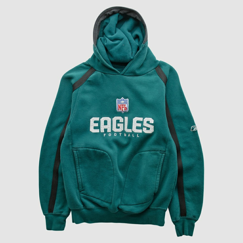Philadelphia Eagles Reebok 2000s Hooded Pullover Sweatshirt - Teal Vintage - Fanatics