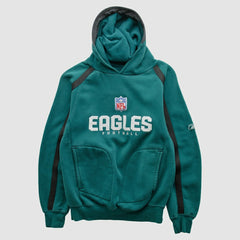 Philadelphia Eagles Reebok 2000s Hooded Pullover Sweatshirt - Teal Vintage - Fanatics