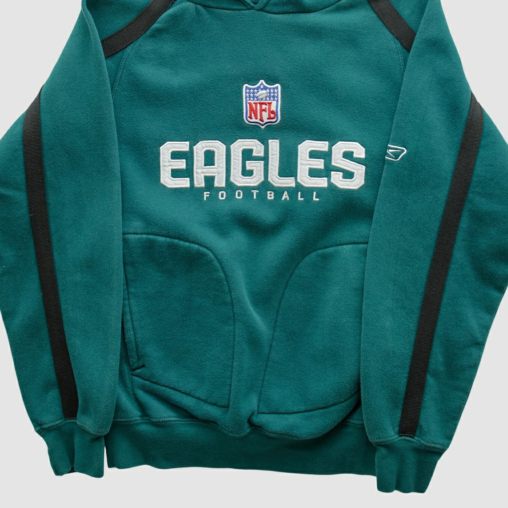Philadelphia Eagles Reebok 2000s Hooded Pullover Sweatshirt - Teal Vintage - Fanatics