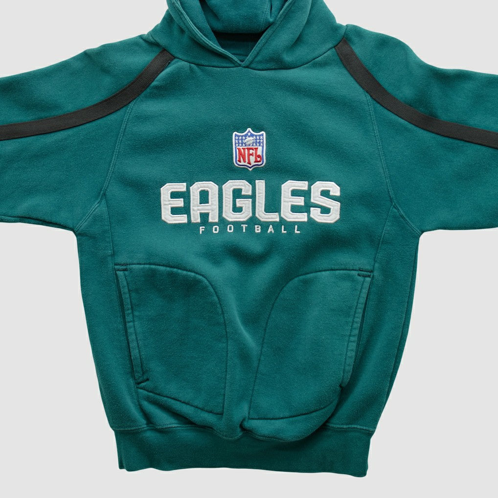 Philadelphia Eagles Reebok 2000s Hooded Pullover Sweatshirt - Teal Vintage - Fanatics
