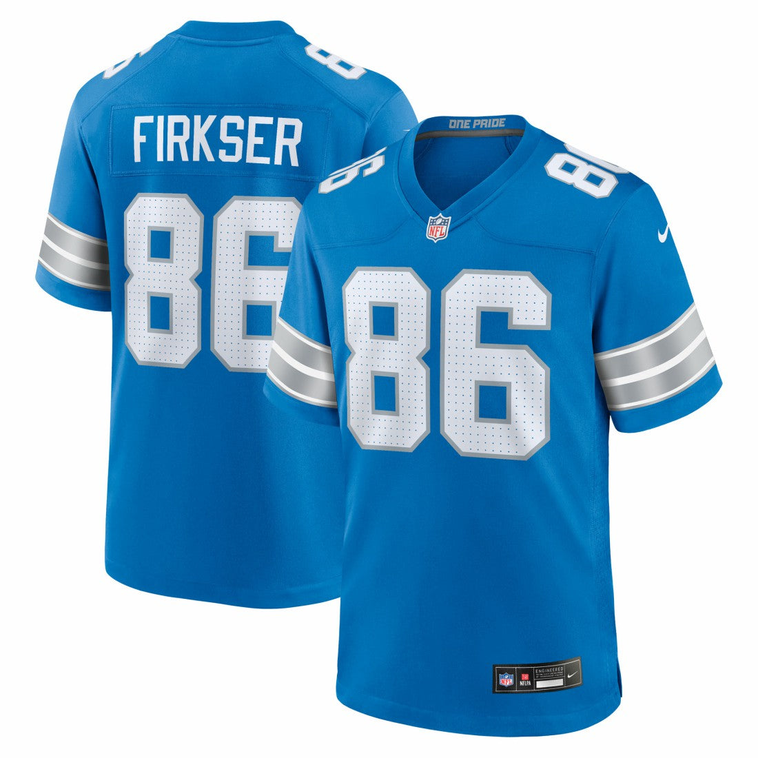 Anthony Firkser Detroit Lions Team Game Jersey - Blue - Nike