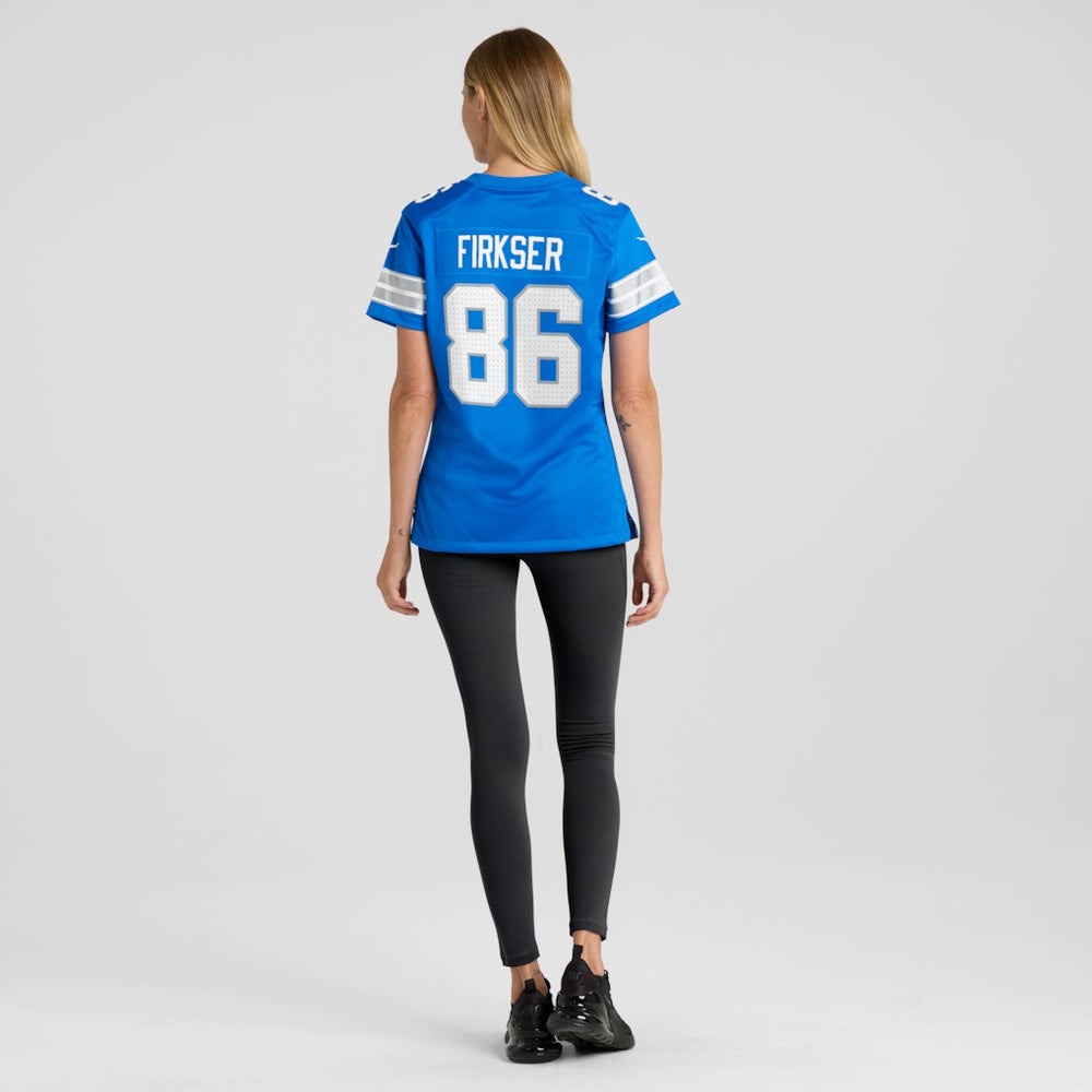 Anthony Firkser Detroit Lions Women's Team Game Jersey - Blue - Nike