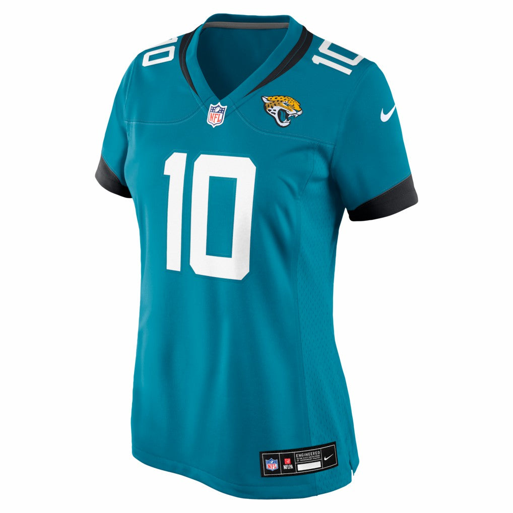 Carter Bradley Jacksonville Jaguars Women's Team Game Jersey - Teal - Nike