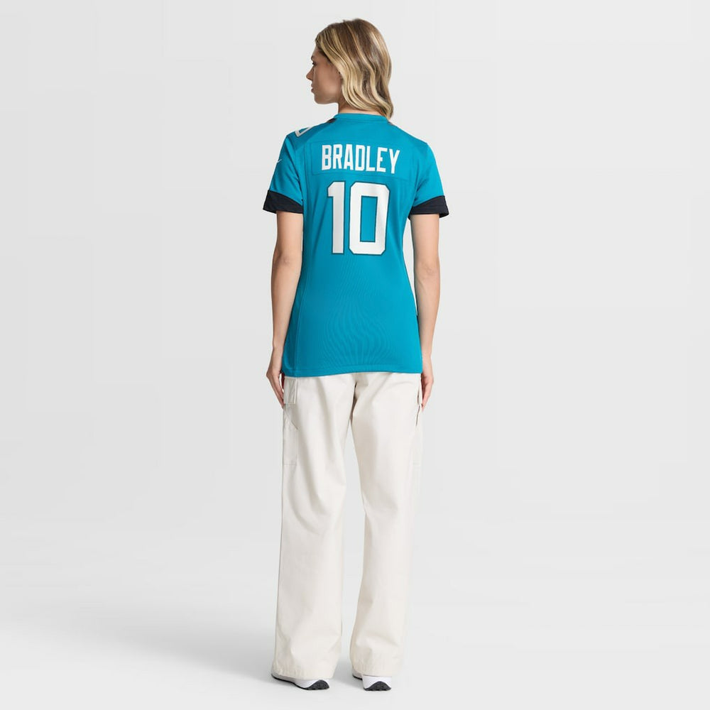 Carter Bradley Jacksonville Jaguars Women's Team Game Jersey - Teal - Nike