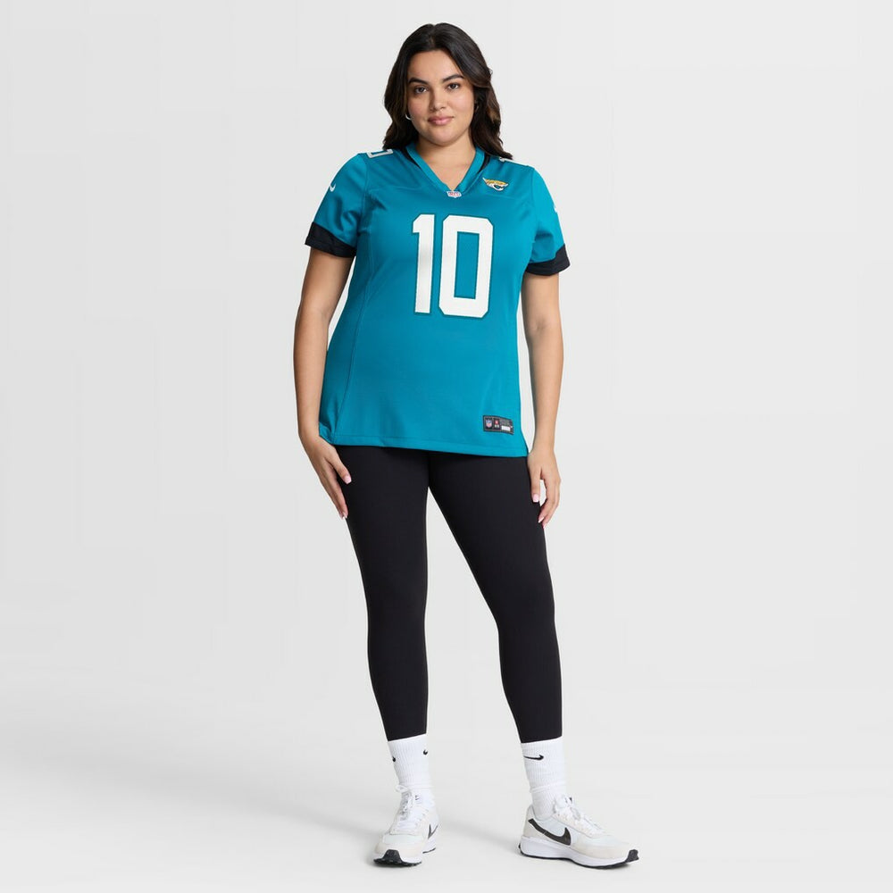Carter Bradley Jacksonville Jaguars Women's Team Game Jersey - Teal - Nike