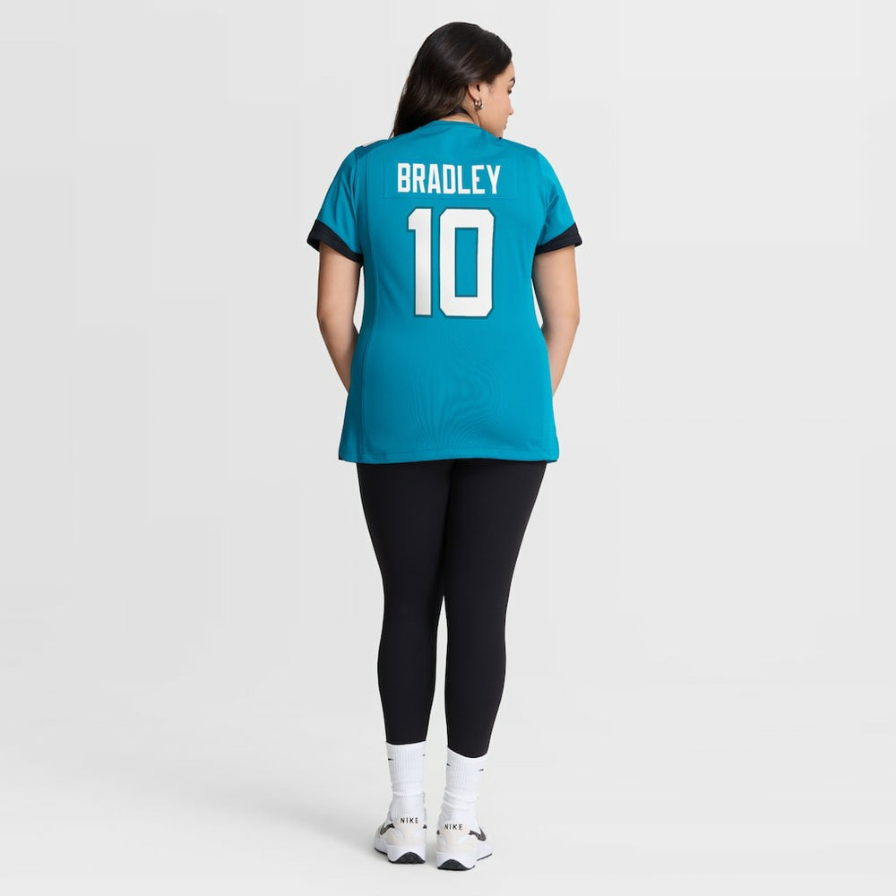 Carter Bradley Jacksonville Jaguars Women's Team Game Jersey - Teal - Nike