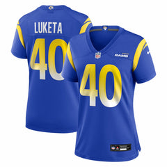 Jesse Luketa Los Angeles Rams Women's Team Game Jersey - Royal - Nike