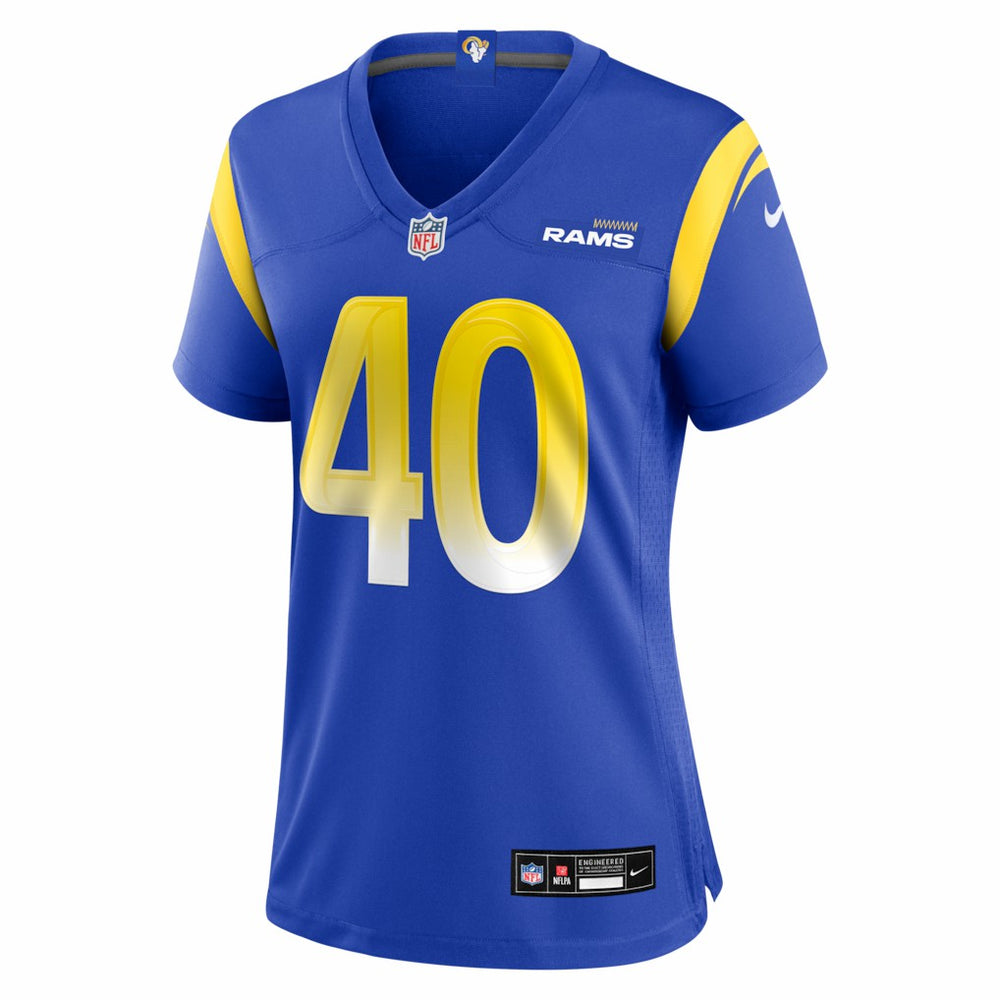 Jesse Luketa Los Angeles Rams Women's Team Game Jersey - Royal - Nike