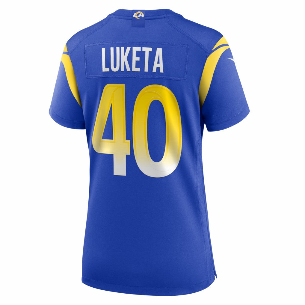 Jesse Luketa Los Angeles Rams Women's Team Game Jersey - Royal - Nike