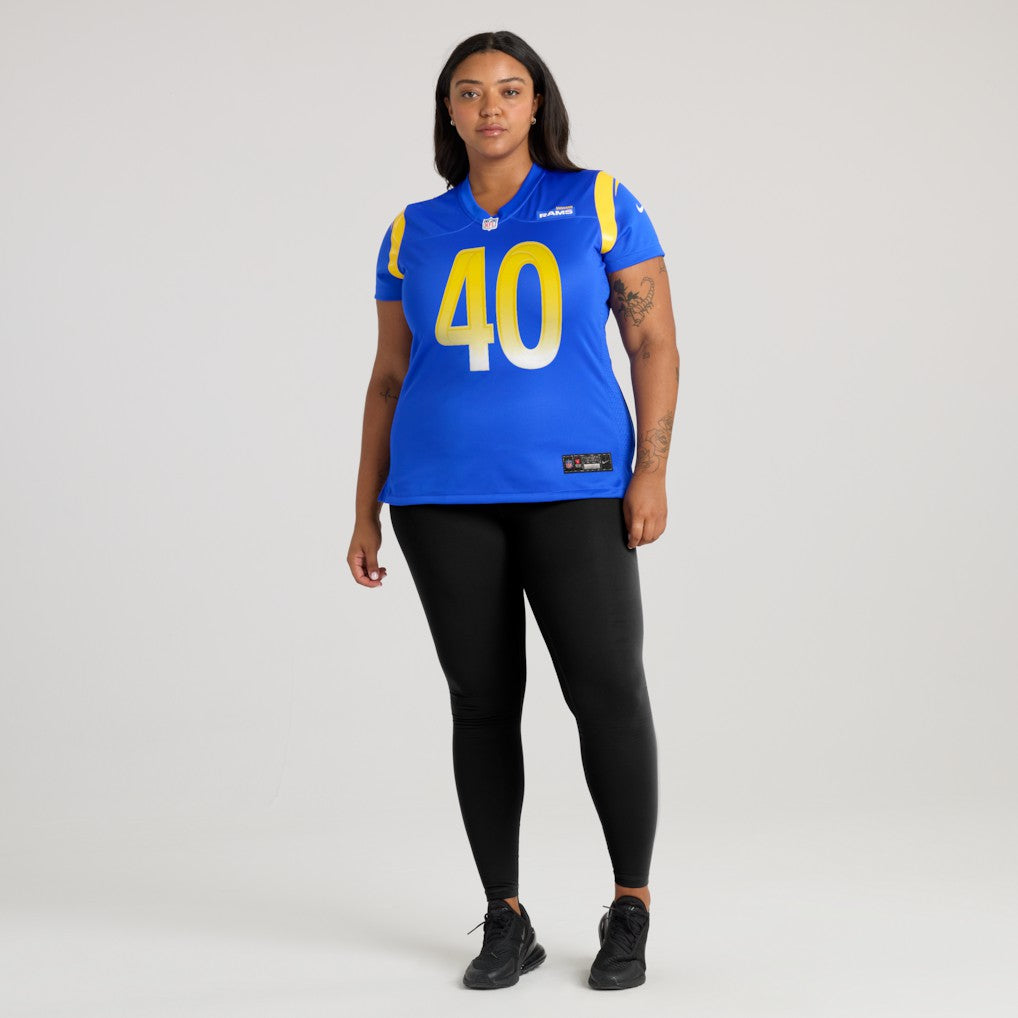 Jesse Luketa Los Angeles Rams Women's Team Game Jersey - Royal - Nike