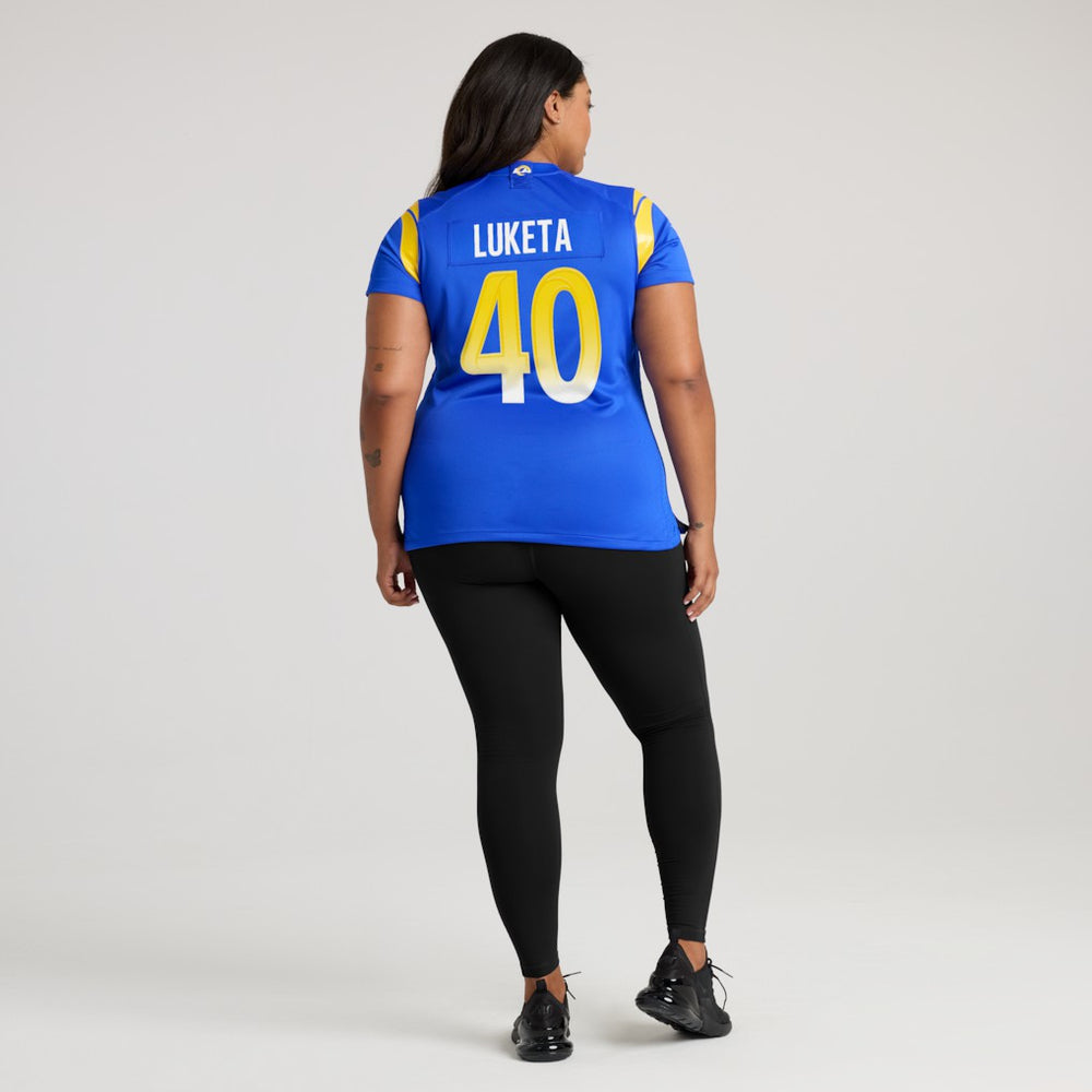 Jesse Luketa Los Angeles Rams Women's Team Game Jersey - Royal - Nike