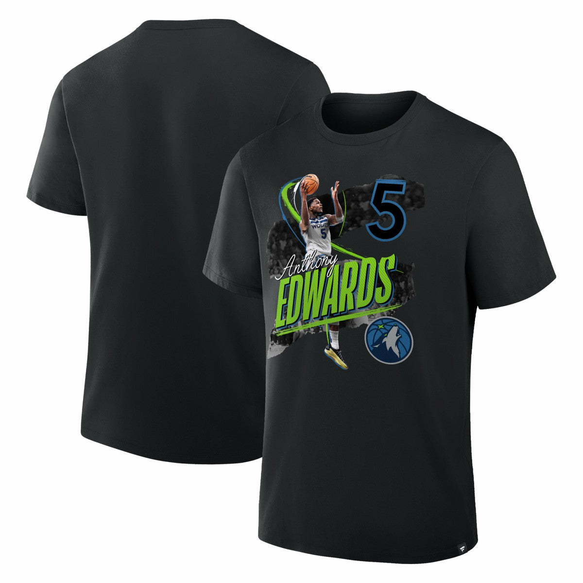 Anthony Edwards Minnesota Timberwolves Start of Season T-Shirt Black