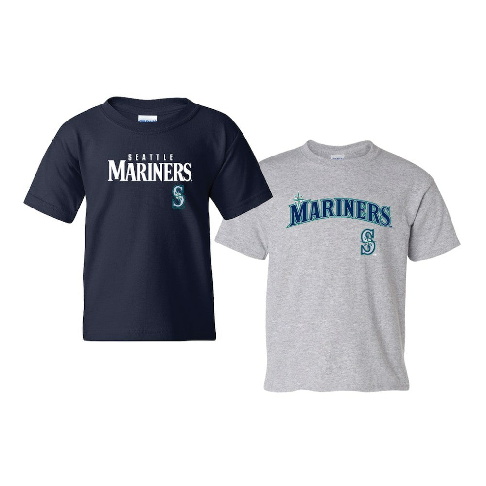Seattle Mariners Soft as a Grape Youth 2-Pack Logo T-Shirt Set Sale