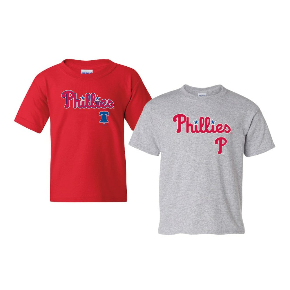 Philadelphia Phillies Soft as a Grape Youth 2-Pack Logo T-Shirt Set for sale