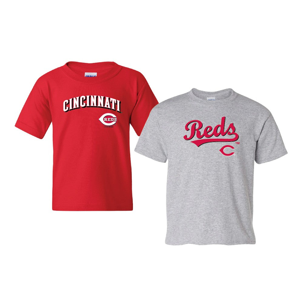 Cincinnati Reds Soft as a Grape Youth 2-Pack Logo T-Shirt Set Discount