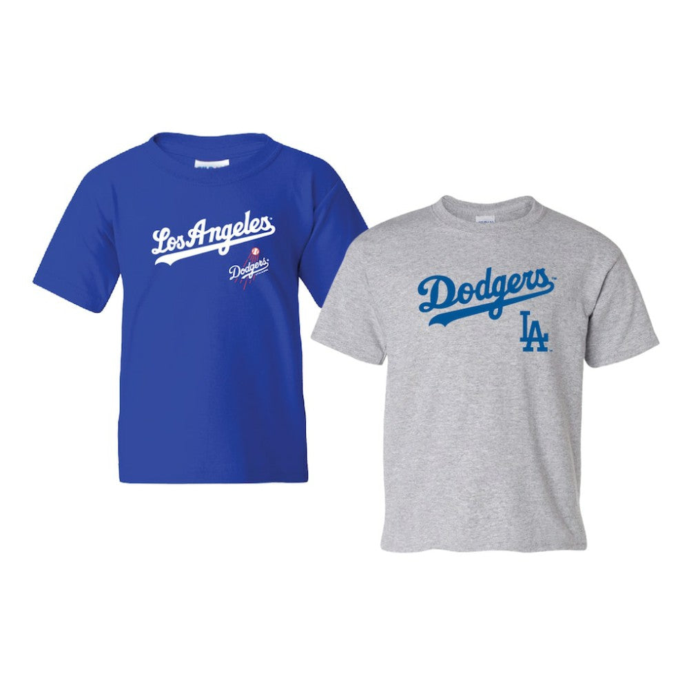 Los Angeles Dodgers Soft as a Grape Youth 2-Pack Logo T-Shirt Set Sale