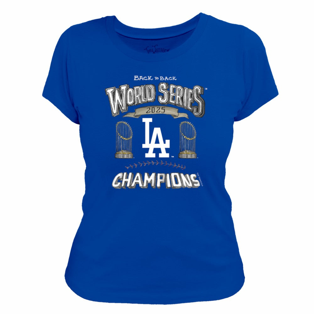 Los Angeles Dodgers Tiny Turnip Women's 2025 World Series Champions T-Shirt Outlet