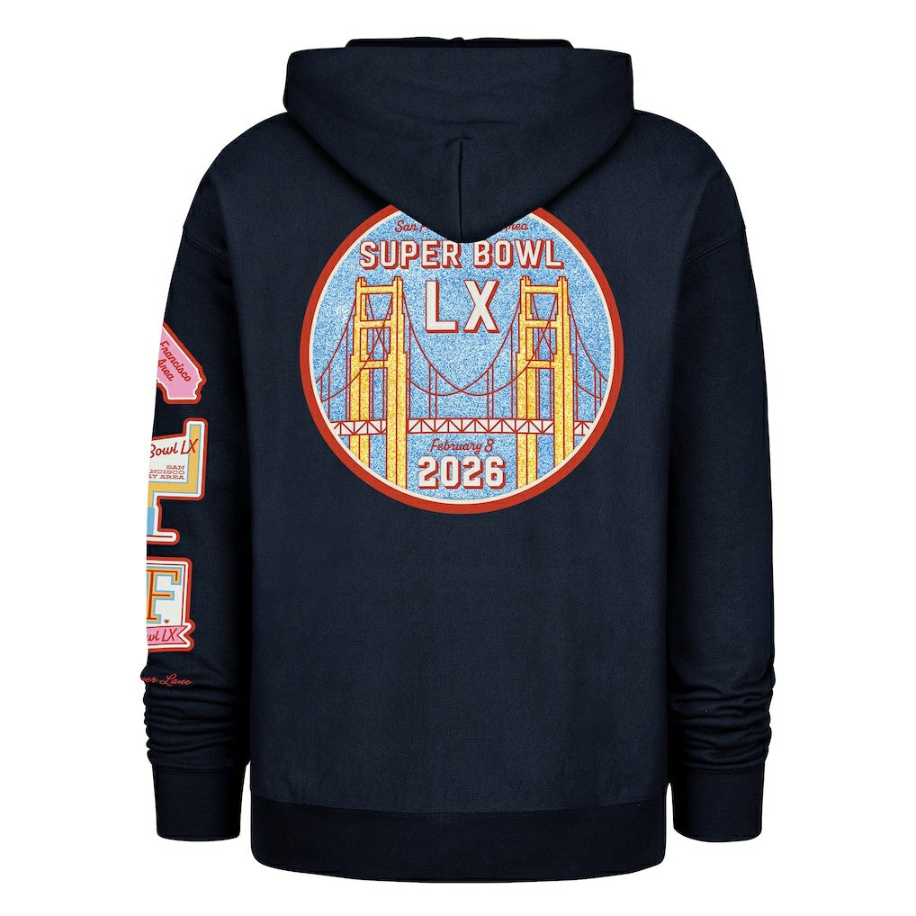 Stoney Clover Lane x '47 Women's Super Bowl LX Patches Foundation Hoodie - Black - 47 brand