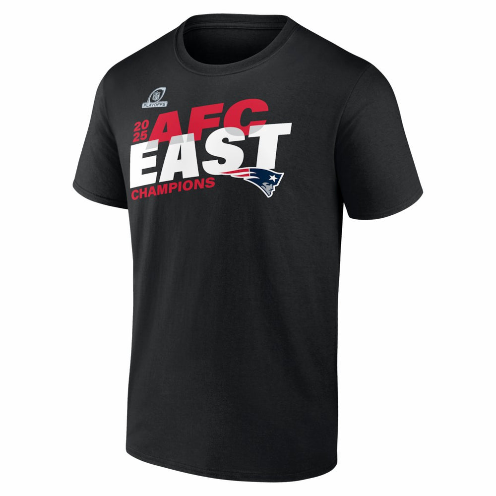 New England Patriots 2025 AFC East Division Champions Big & Tall Conquer T-Shirt - Black - Fanatics