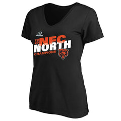 Chicago Bears Women's 2025 NFC North Division Champions Plus Size V-Neck T-Shirt - Black - Fanatics