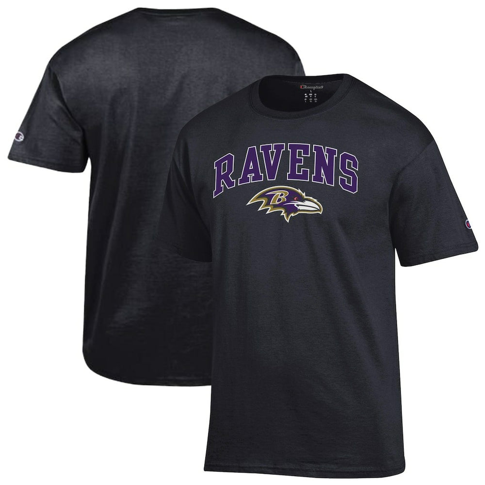 Baltimore Ravens Champion Arch Over Logo T-Shirt - Black - NFL