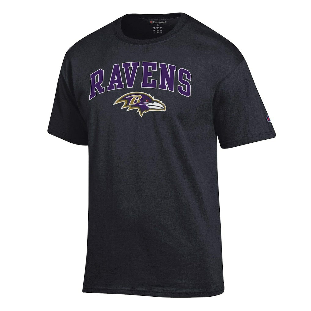 Baltimore Ravens Champion Arch Over Logo T-Shirt - Black - NFL