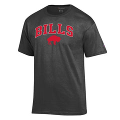 Buffalo Bills Champion Arch Over Logo T-Shirt - Heather Charcoal - NFL