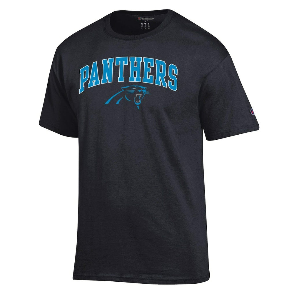 Carolina Panthers Champion Arch Over Logo T-Shirt - Black - NFL