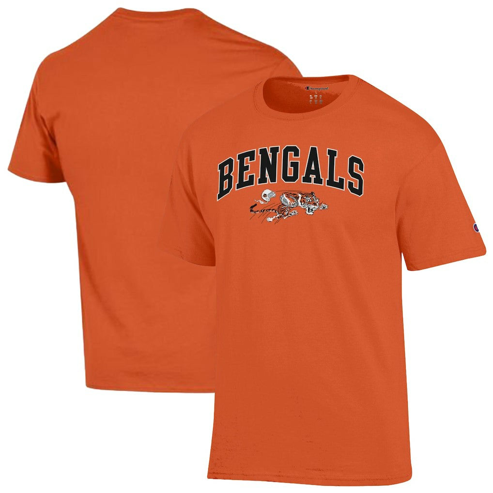 Cincinnati Bengals Champion Arch Over Logo T-Shirt - Orange - NFL