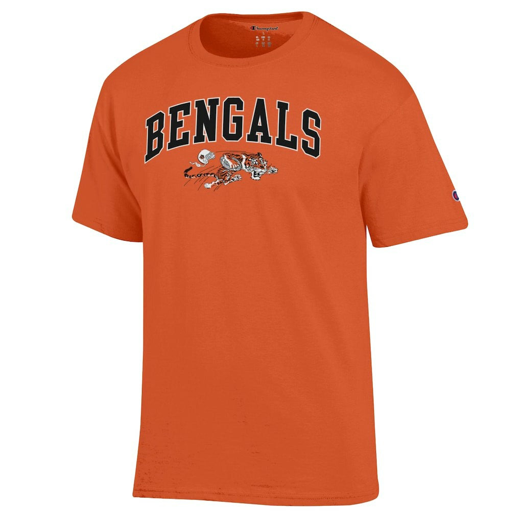 Cincinnati Bengals Champion Arch Over Logo T-Shirt - Orange - NFL