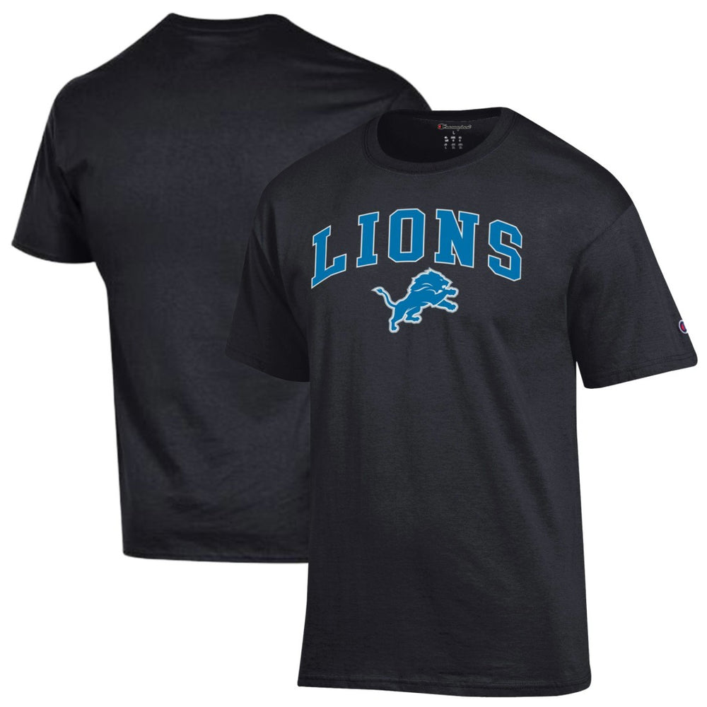 Detroit Lions Champion Arch Over Logo T-Shirt - Black - NFL
