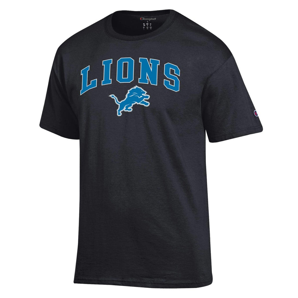 Detroit Lions Champion Arch Over Logo T-Shirt - Black - NFL