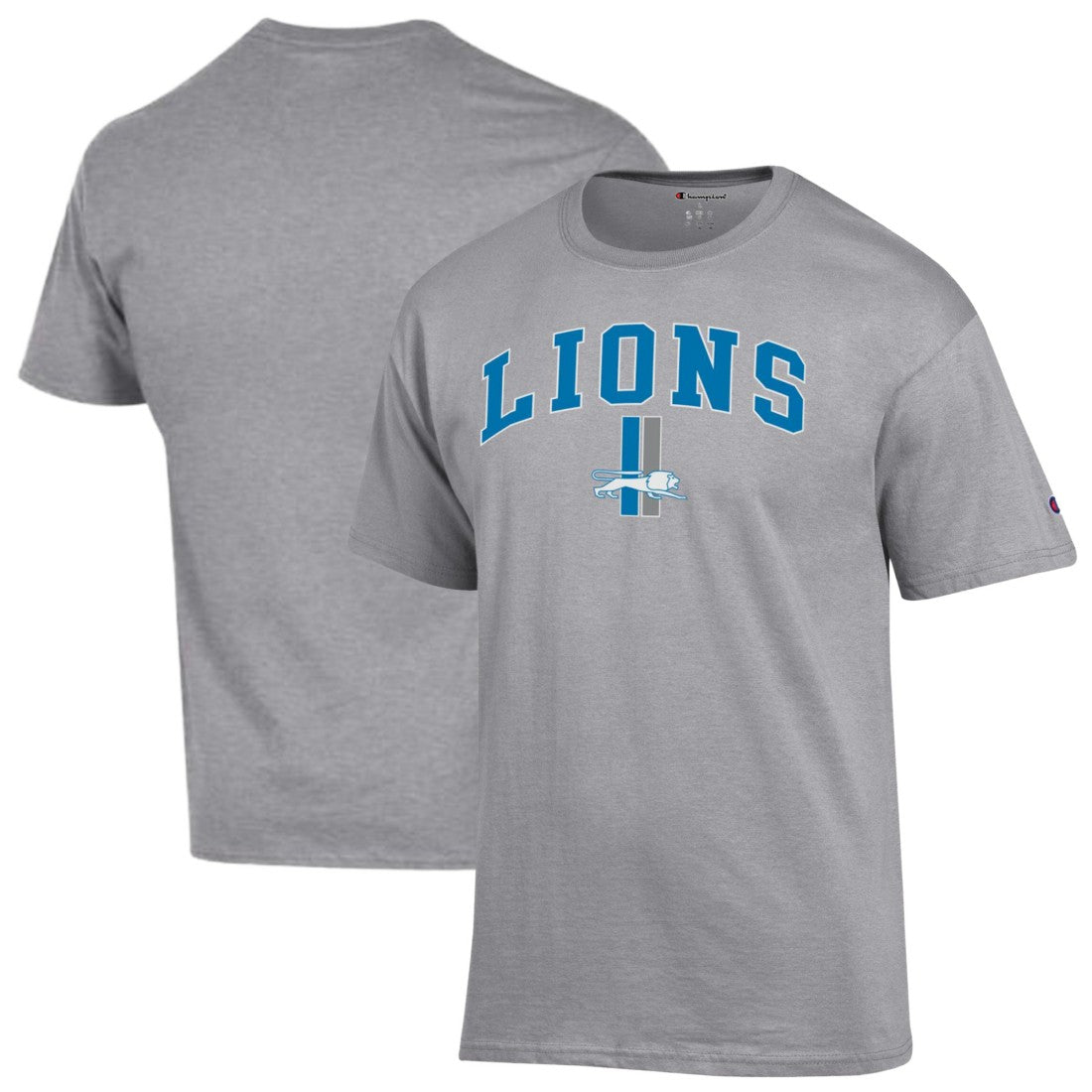 Detroit Lions Champion Arch Over Logo T-Shirt - Gray - NFL