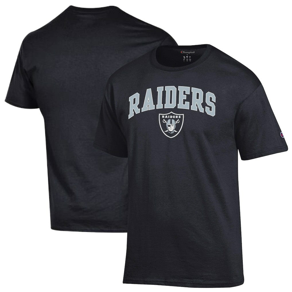Las Vegas Raiders Champion Arch Over Logo T-Shirt - Black - NFL