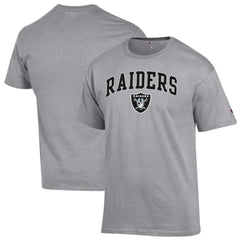 Las Vegas Raiders Champion Arch Over Logo T-Shirt - Gray - NFL