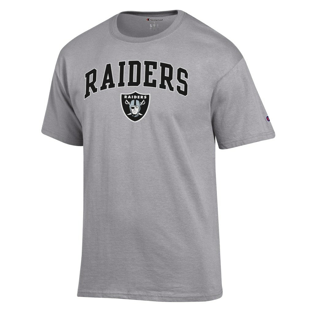 Las Vegas Raiders Champion Arch Over Logo T-Shirt - Gray - NFL