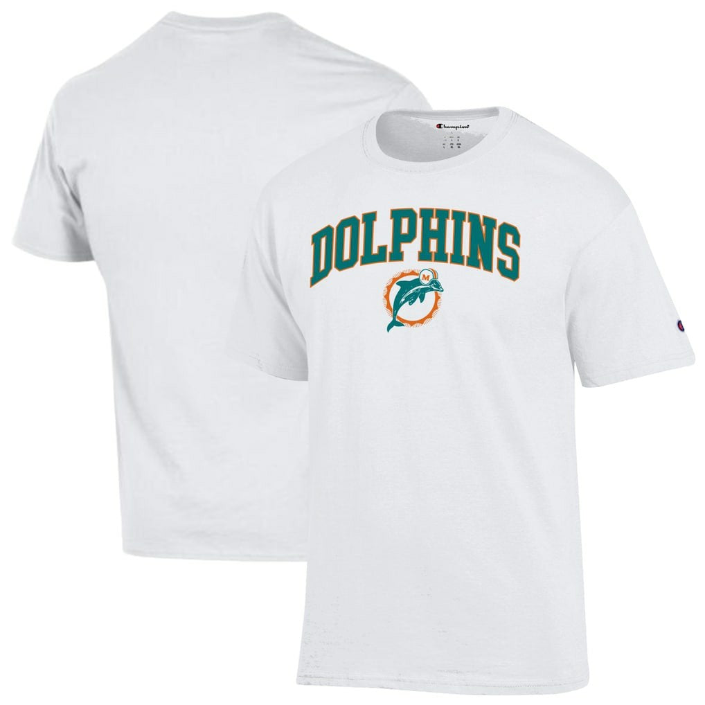 Miami Dolphins Champion Arch Over Logo T-Shirt - White - NFL