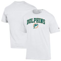 Miami Dolphins Champion Arch Over Logo T-Shirt - White - NFL