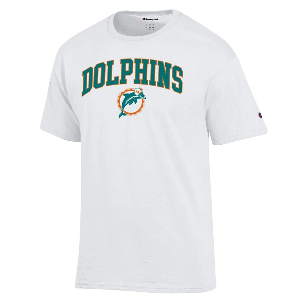 Miami Dolphins Champion Arch Over Logo T-Shirt - White - NFL
