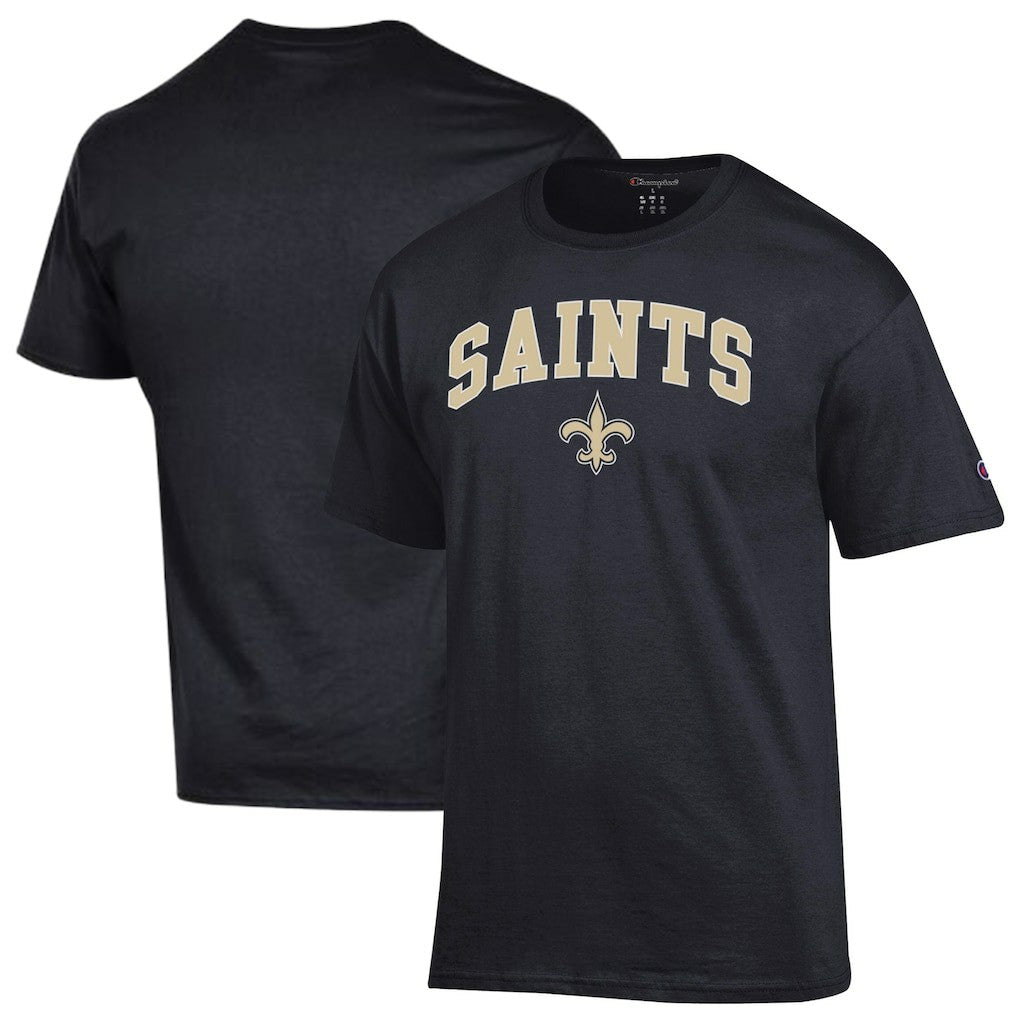 New Orleans Saints Champion Arch Over Logo T-Shirt - Black - NFL