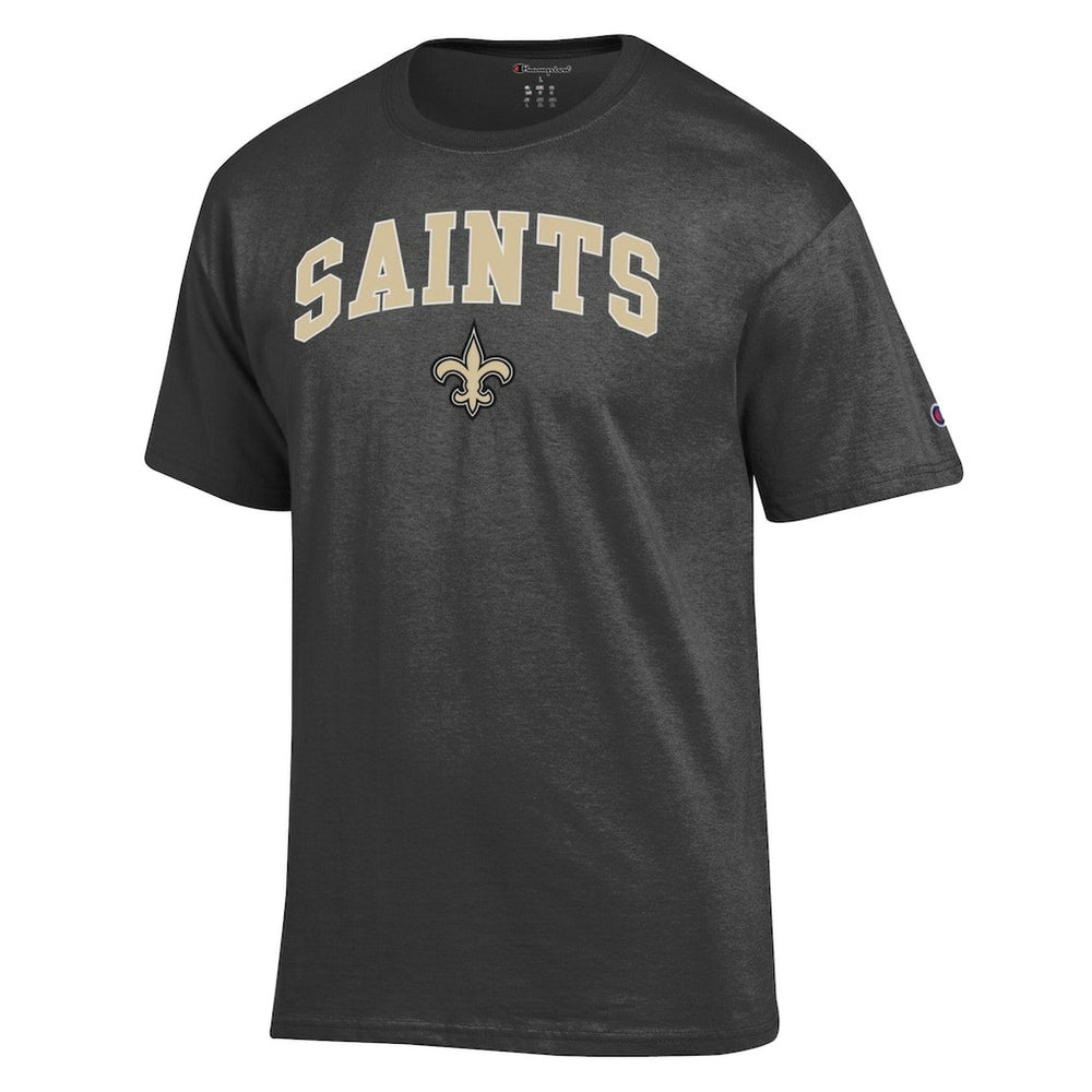 New Orleans Saints Champion Arch Over Logo T-Shirt - Heather Charcoal - NFL