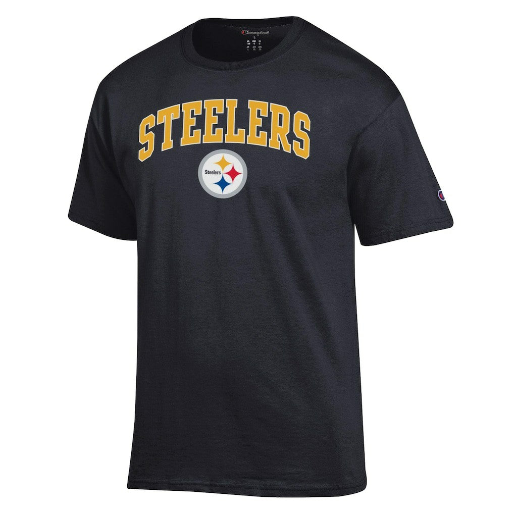 Pittsburgh Steelers Champion Arch Over Logo T-Shirt - Black - NFL
