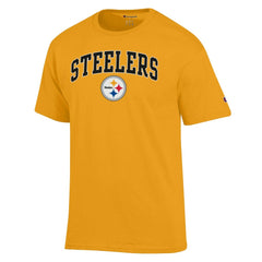 Pittsburgh Steelers Champion Arch Over Logo T-Shirt - Gold - NFL