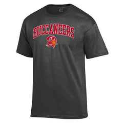 Tampa Bay Buccaneers Champion Arch Over Logo T-Shirt - Heather Charcoal - NFL