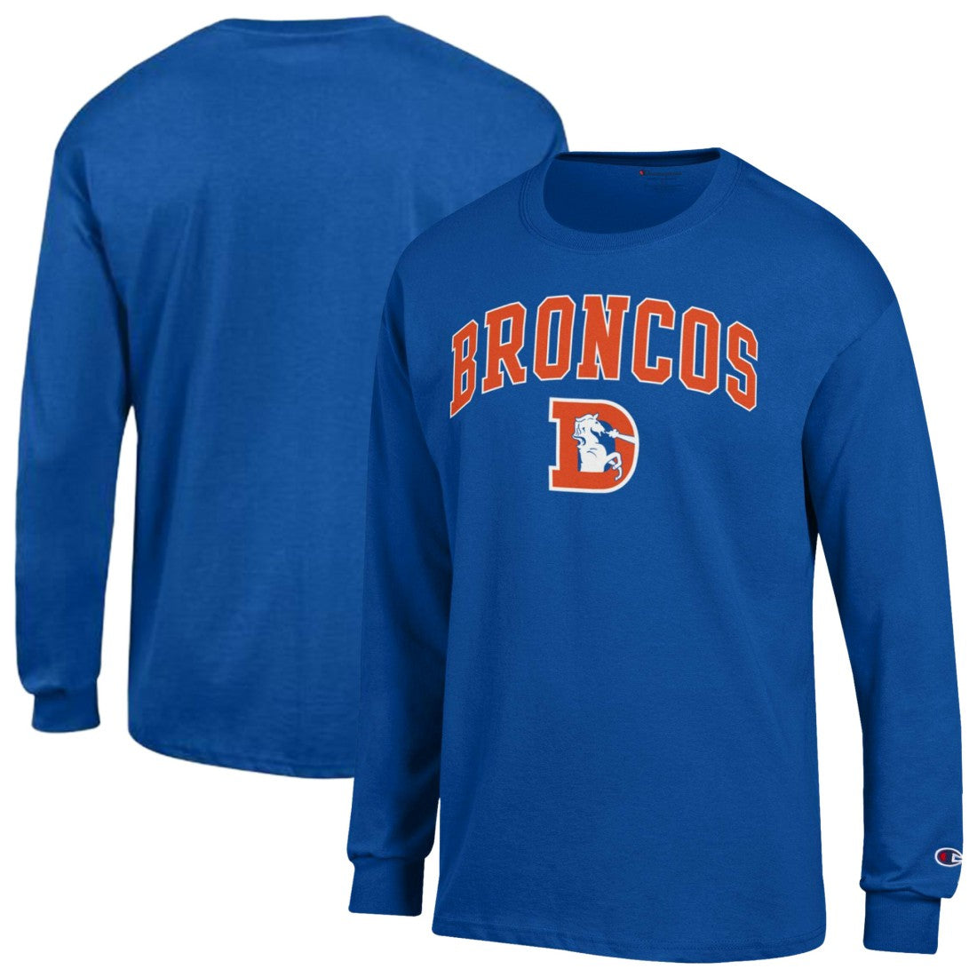 Denver Broncos Champion Arch Over Logo Long Sleeve T-Shirt - Royal - NFL